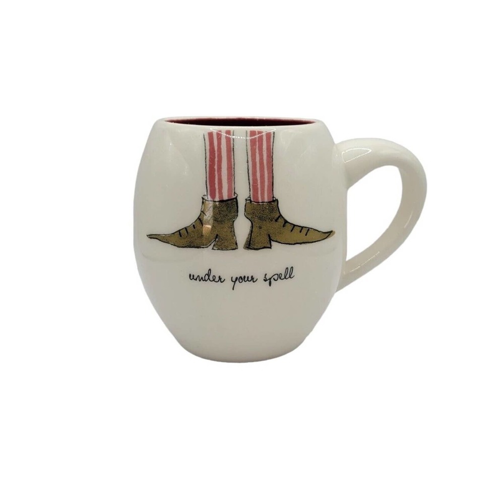M Magenta Rae Dunn Under Your Spell Witches Legs Halloween Coffee Tea Mug